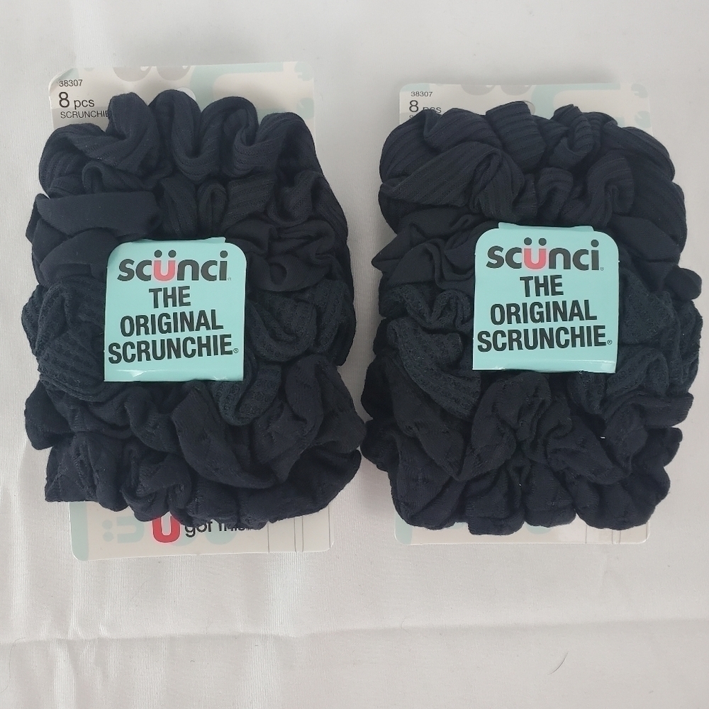 2 Pack Scunci Beauty Scrunchies Hair Scrunchies, 8 Ct Brand New